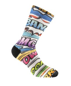Chaussettes-Socquettes Ete Gist Trendy Comics Bang Multicolor 38-42 Ecologique - Hauteur 20 Cm (Paire) -5863