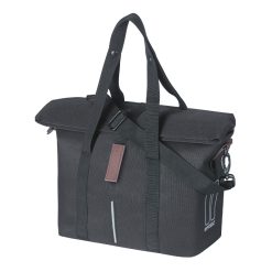 Sac A Main Velo Basil City 8-11L Noir Etanche Fixation Klickfix Non Inclus Ou Crochet Hook