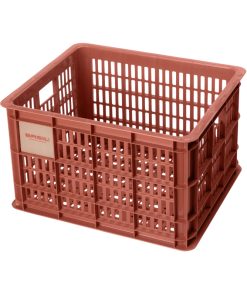 Panier - Caisse Plastique Recycle Basil Rouge Terre 29L Avant-Arriere