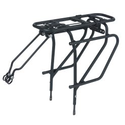 Porte Bagage Velo Arriere A Tringles Basil Alu Noir 28"-26"-700C Compatible Systeme Mik Gamme Basil -Poids Maxi 30Kgs- Compatible Frein A Disque