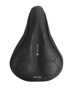 Couvre Selle Velo Royal Noir A Memoire de Forme Large (251X220mm) 168G