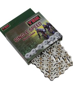 Chaine Velo 1-3V. BMX Ybn S410 Blanc-Argent 112 Maillons (Fixie - Singlespeed)