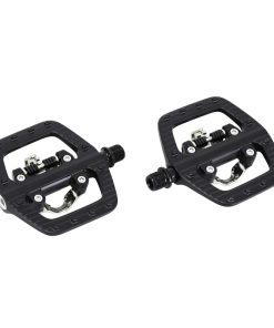 Pedale VTT Automatique Polyvalente Newton R63 Avec 1 Face Shimano-SPD A Roulement Noir Alu D9-16 Avec Cales (Paire) Type Shimano Pd-Eh500