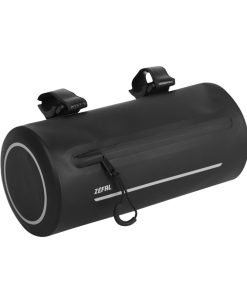 Sacoche de Cintre Guidon-Guidon Velo Zefal Z Adventure F2 Noir Fixation Velcros (250X D 120mm - 2.5L) - Zip et Sacoche Thermosoudees Etanches Pour Gravel - VTT - Route