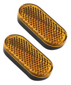 Reflecteur - Catadioptre Velo Fixation Laterale Orange Adhesif - 50X22 (Vendu A La Paire)