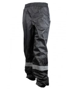 Pantalon de Pluie Waterproof Noir Avec Reflecteur Taille M-L (Homologue Ce) -Taille 1.68 À 1.78M