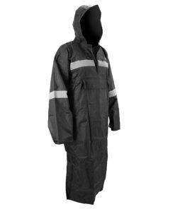 Poncho - Cape Anti Pluie Adulte Gravity M-L Noir Waterproof Avec Capuche - Taille 1.68 À 1.78M