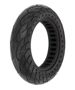 Pneu Trottinette Plein 10 X 2.50 Noir Point Rouge (Jante Largeur 34mm)
