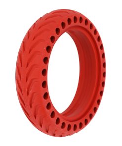 Pneu Trottinette Plein Alveole 8.5 X 2.00 Color Rouge - Largeur Interieur 34 mm (Pour Xiaomi M365 et Autres)