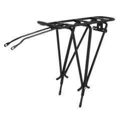 Porte Bagage Velo Arriere A Tringles Alu Noir 26" A 29" Compatible Systeme Basil Mik (Poids Maxi 25 Kg)
