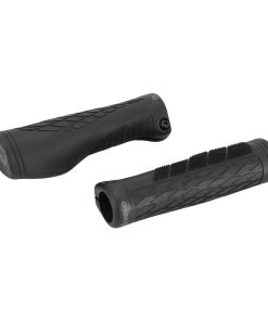 Poignee City-VTT Newton Velo Aero Ergonomique Noir Avec Collier Chc Noir L130mm - Materiau Recycle (Paire)