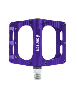 Pedale VTT Plateforme Descente - BMX Switch Freeride Alu Cnc Violet Filetage 9-16 Avec Picots (Paire) 100X90mm