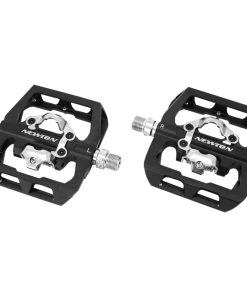 Pedale VTT Plateforme Descente - BMX Newton Large Automatique Polyvalente 1 Face Classique et 1 Face Vp-SPD Avec Cales A Roulement (Paire) 104.5X102X30mm