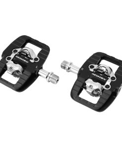 Pedale Route - Gravel Automatique Polyvalente Newton SPD Noir Avec Cales Type Shimano A Roulement (Paire) 92X92X34mm