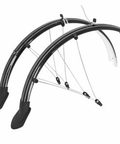 Garde Boue VTT Tringles 26" Gravity Trekking Plastic Noir Incassable Largeur 60mm (Paire) Conducteur Pour Dynamo - Reprends Sa Forme Initiale Apres Deformation