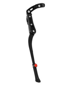 Bequille Velo Laterale Arriere Gravity 24-28" Fixation Base-Hauban Reglable Alu Noir