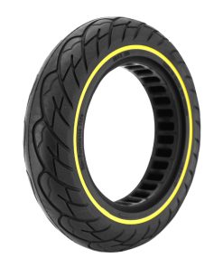 Pneu Trottinette Plein 10 X 2.125 Noir Liseret Jaune Fluo