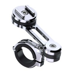 Support Smartphone-Telephone Moto-Velo Sp Connect Vendu A L'Unite Fixation Guidon Taille Masse Alu Chrome Orientable A 360° (Diam 22,2, 25,4, 28,6, 31,8 mm)