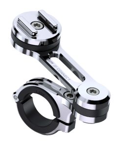 Support Smartphone-Telephone Moto-Velo Sp Connect Vendu A L'Unite Fixation Guidon Taille Masse Alu Chrome Orientable A 360° (Diam 22,2, 25,4, 28,6, 31,8 mm)