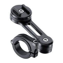 Support Smartphone-Telephone Moto-Velo Sp Connect Vendu A L'Unite Fixation Guidon Taille Masse Alu Noir Orientable A 360° (Diam 22,2, 25,4, 28,6, 31,8 mm)
