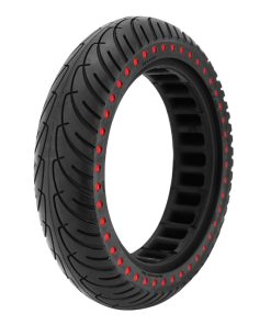 Pneu Trottinette Plein 8.5 X 2.00 Noir Point Rouge - Largeur Interieur 36 mm (Pour Xiaomi M365 et Autres)