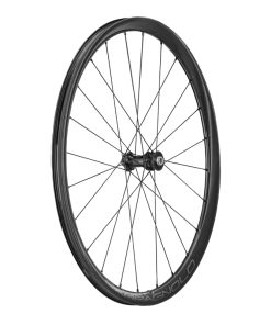 Roue Gravel Disque 700 Campagnolo Levante Avant Noir Centerlock Tubeless Ready Axe Traversant 12-100 24 Rayons Jante 25C