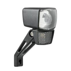 Eclairage Velo Pour Moyeu Dynamo Avant Sur Fourche Axa Nxt 30 Lux Noir Bouton Switch On-Off - Pour Voir A 50M et Visible A 3Kms - Eclairage A L'Arret 4Mn
