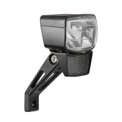 Eclairage Velo Pour Moyeu Dynamo Avant Sur Fourche Axa Nxt 60 Lux Noir Bouton Switch On-Off - Pour Voir A 70M et Visible A 4Kms - Eclairage A L'Arret 4Mn