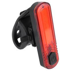 Eclairage Velo Usb Arriere Sur Tige de Selle Gravity Bar Noir 30 Lumens (Fonctions Fixe, Sos et Clignotant) - Non Homologue -