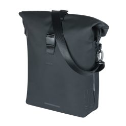 Sacoche Arriere Sac A Dos Velo Laterale Basil Soho 17L Noir Fixation Porte Bagage Avec Systeme Mik Studs (31X16X37Cm) Avec Eclairage Led