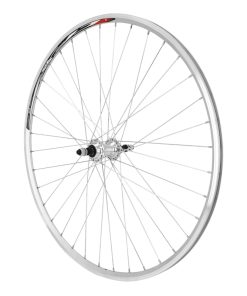 Roue Route Patin 700 Elan Cfx Argent Avec Ecrous Arriere Moyeu Alu Roue Libre 7-6V 36 Rayons Galva Jante 13C