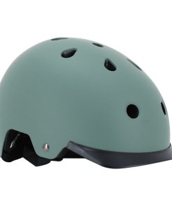 Casque Velo Adulte Auvray Urban Kaki Avec Eclairage Integre Sur Molette Reglable Taille 58-61