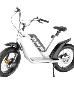 Draisienne Électrique RMS E-Drais Max Blanc RAL 9010 Moteur 350 W Homologué NF EN 14764 (Garde-Boue en Option) (Dim. 1,65 x 0,83 x 1,18 m) – Made in France