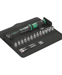 Cle Dynamometrique Wera Bicycle Torque A5 Carre 1-4 Serrage de 2,5 A 25 Nm Avec Douilles et Embouts (Debrayable) Noir-Vert (Set 16 Pieces) -Marque Allemande Pour Les Ateliers-