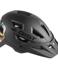 Casque Velo Adulte Gist VTT Kop Noir Arriere Deco Covering Monstres In-Mold Taille 56-62 Avec Visiere Reglable En 3 Positions et Fit-System (Vendu En Boite)