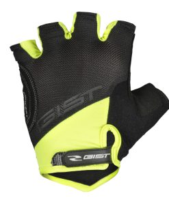 Gants Velo Court Gist D-Grip Gel Ete Jaune Fluo M (Paire Sur Carte) Avec Velcro -5511