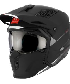 Casque Trial Mt Streetfighter Sv Uni Noir Mat Xxl (2Xl) Simple Ecran Transparent Transformable Avec Mentonniere Amovible (Livre Avec Un Ecran Supplementaire Miroir) (Ece 22.06)