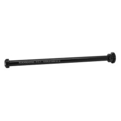 Axe Traversant - Blocage Roue Arriere Blackbearing Filetage M12 X 1.5 mm Noir (228.5 mm Hors Butee Dont Filetage 19 mm) Avec Ecrou
