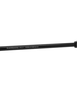 Axe Traversant - Blocage Roue Arriere Blackbearing Filetage M12 X 1.5 mm Noir (228.5 mm Hors Butee Dont Filetage 19 mm) Avec Ecrou