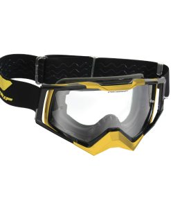 Masque-Lunettes Cross Progrip 3309 TR Rapid Gris-Or-Noir Ecran Transparent Anti-Rayures-Anti U.V.-Anti-Buee (Homologue Ce-En-N° Ac-96025 Rev.2)