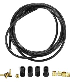 Durite Pour Frein A Disque Type Tektro Noir - Avec 4 Raccords Olives et Pins Pour Gaine Hydraulique Deore-Alivio-Altus Longueur 3000 mm
