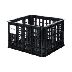 Panier - Caisse Plastique Recycle Basil Noir 29L Avant-Arriere (33X44X25Cm) (Possibilite de Fixer Avec Ref 150413)