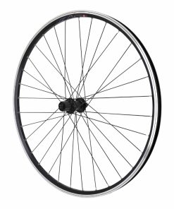 Roue VTC Patin Blocage 700 X 35 - 28" M260 Arriere Noir Renforce Moyeu Shimano Qc300 Noir Cassette 10-9V Jante 19C 32 Rayons Noirs - Poids Max 130 Kg-