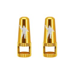 Bouchon Valve de Pneu Tubeless Presta Michelin Colori Or (Vendu A La Paire)