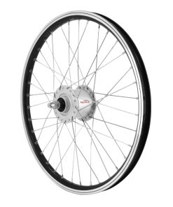 Roue VTT Patin 20" Er10 Avant Noir Moyeu Shimano Dynamo Axe Plein Dh-C3000 6V-3W Jante 19C (Pour Eclairage Avant et Arriere)