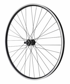 Roue VTC Patin Blocage 700 X 35 - 28" Er10 Noir Arriere Moyeu Roue Libre (Jante Avec Oeillets) Jante 19C 32 Rayons Noirs