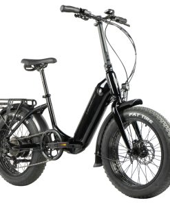 Velo Electrique-Vae Pliant Fat Bike 20 Leader Fox Cody Mixte Noir 7V Moteur Roue Ar Bafang 36V 80Nm Batterie 16Ah