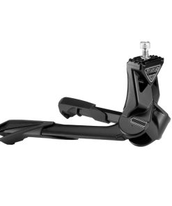 Bequille Velo Double Centrale Ursus Jumbo 20" Pliable Alu Noir (235mm) - Supporte Poids 80Kgs (Livre Sur Carte)