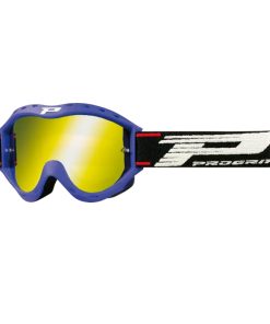 Masque-Lunettes Cross Progrip Enfant 3101 Fl Atzaki Bleu Ecran Miroir Anti-Buee-Anti-Uv