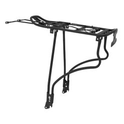 Porte Bagage Velo Arriere A Tringles Gravity Alu Noir Reglable 26" A 29'' Avec Porte Paquet (Surface Plateforme 39X14Cm) - Poids 10Kgs